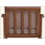 Fauteuil d'appoint en tissu et finition brune