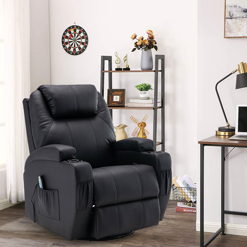 ANJ Oversized Rocker Chair Manual 360 Degree Swivel Recliners