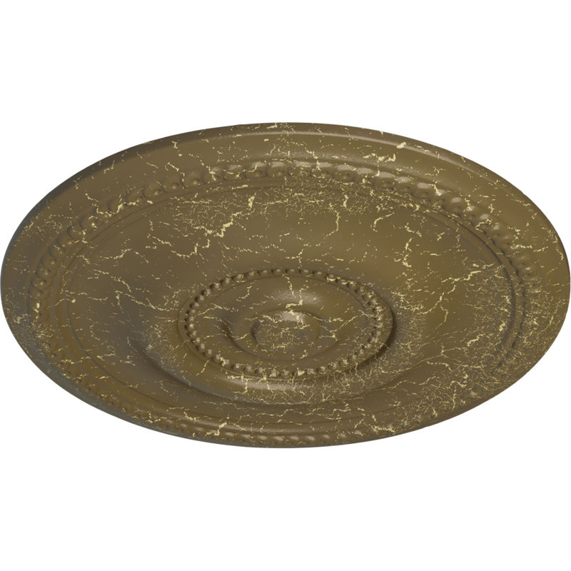 Médaillon de plafond Endurathane Raynor, DE 20 5/8 po x P 1 3/8 po (convient aux auvents jusqu'à 6 po), fini craquelé de boue du Mississippi peint à la main
