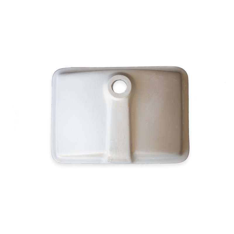 Lavabo de salle de bain rectangulaire encastré en céramique avec trop-plein Rhyth Series, Ébène