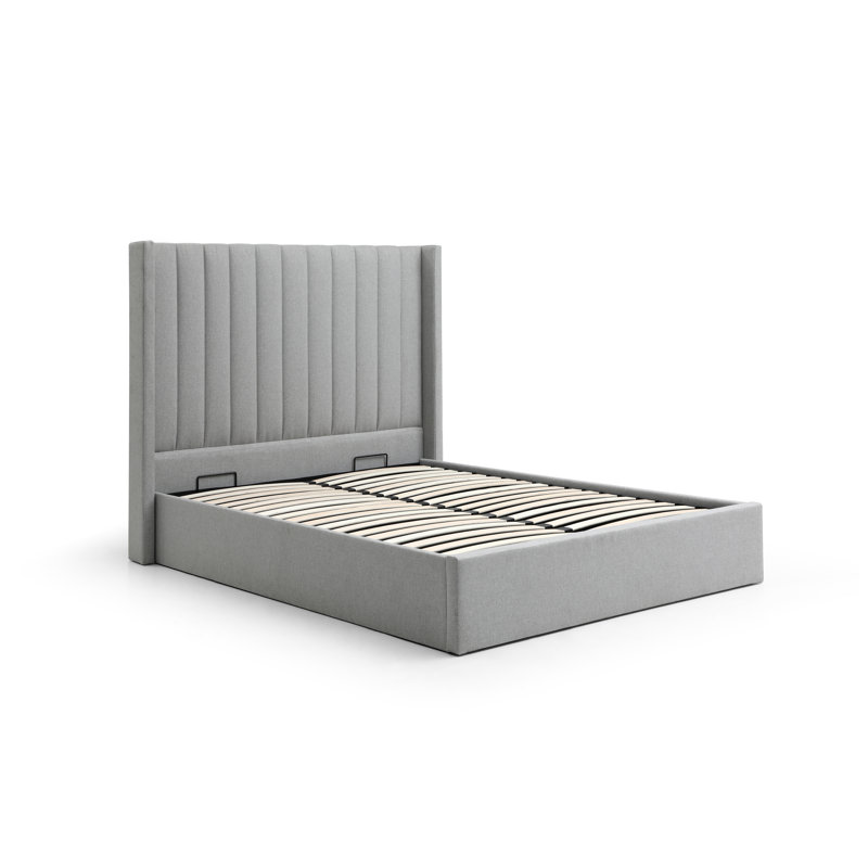 Heswall Upholstered Bed, Grey Velvet