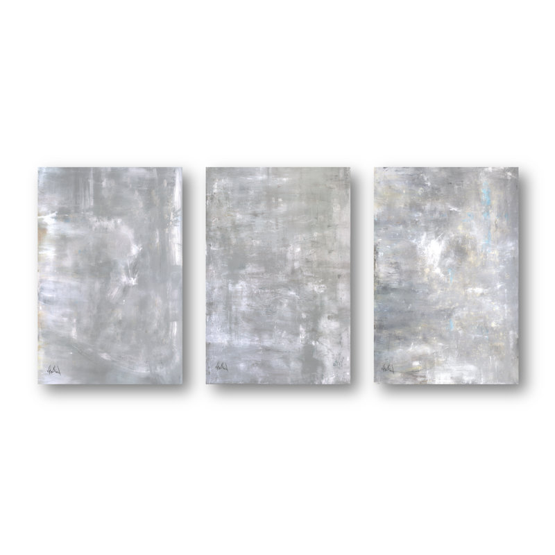 Snow Storm Set by John Beard - Artist Enhanced Canvas Print, White Floater Framed, 20" W x 24" H x 3" D