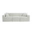 Canapé modulaire rembourré 3 pièces en flanelle de fourrure de lapin 3 pièces-131646478