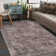 Tapis gris à poils longs Sarina