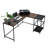 L-Shaped Metal Base Writing Desk