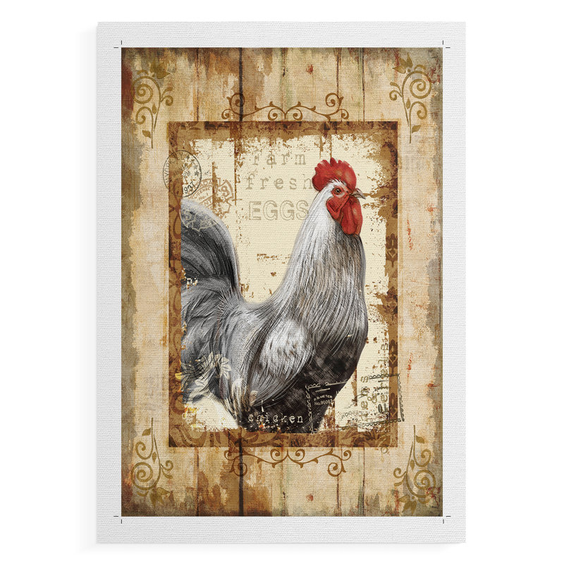 Farm Fresh Rooster - Impression sur toile seulement - NON CADRE