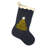 Hand Felted Wool Christmas Stocking - Tree on Navy Blue