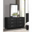 Commode de conception contemporaine 1Pc 6X tiroirs en similicuir revêtu de contreplaqué