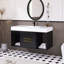 Meuble-lavabo mural simple 39,4 po avec comptoir en faux marbre-640439355