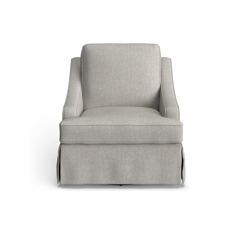 Fauteuil tournant Allerton, Chenille Radical Dove Performance