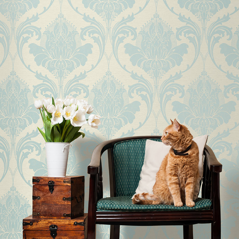 10.05m x 53cm Wallpaper Roll, Duck Egg