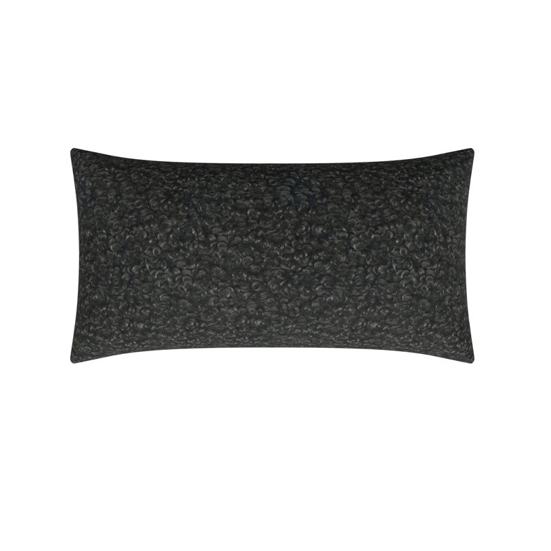 Coussin décoratif réversible en plumes, H 16 po x l 30 po, Gris