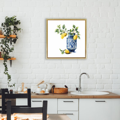 Ornate Lemon Treasures Floating Frame, design by Svetlana Aleynikova