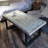 Retro Solid Wood Iron Rectangular Coffee Table