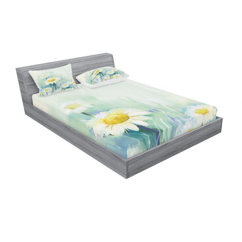 Ensemble de draps Daisies on Grass, Taie d'oreiller taille double