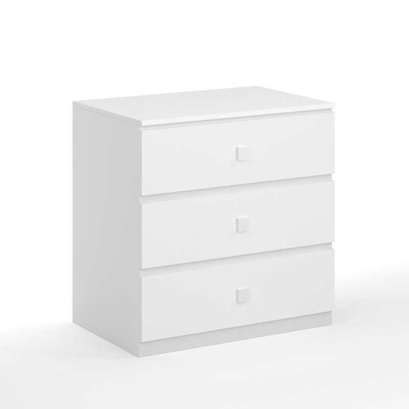 Marlien 70cm W 3 - Drawer Chest of Drawers, White