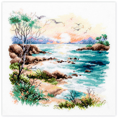 Sea Sunset Counted Cross Stitch Kit by Magic Needle 70-16