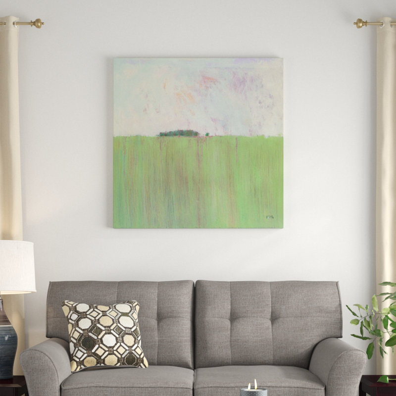 «Copse», reproduction d'art sur toile tendue, H 24 po x l 24 po x P 1 po, Papier beaux-arts encadré noir, Blanc