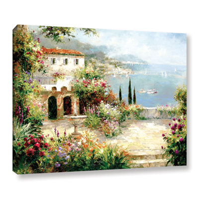 Villa méditerranéenne - peinture sur toile