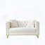 Canapé Chesterfield 2 places avec velours-1164747608