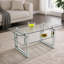 Table basse - Verre trempé transparent - l 39,4 po x P 19,7 po x H 17,7 po