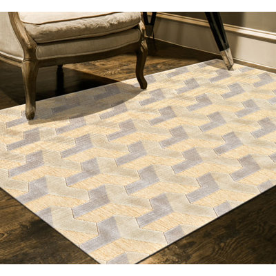 Tapis crème / argenté Luebke