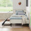 Structure de lit plateforme tapissier avec 2 tiroirs de rangement-265710115-265710114