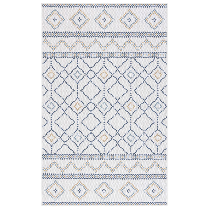 Badagliacca Performance Geometric Indoor/Outdoor Area Rug, Runner 2'3" x 8'