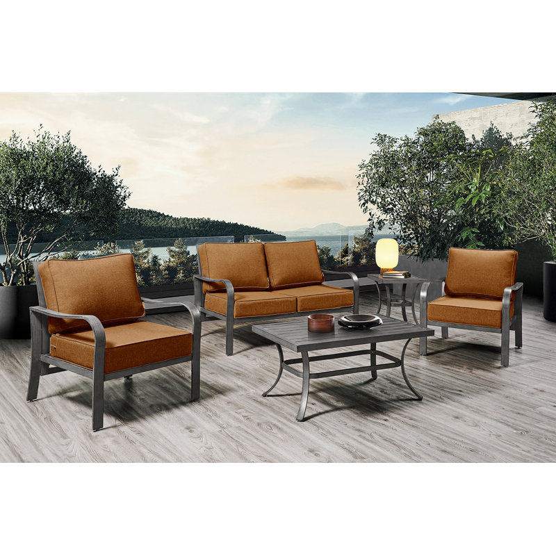 Outdoor 6'' Seat / Back Cushion, Orange