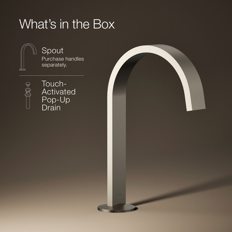 Components™ Bathroom Sink Spout with Ribbon Design, Vibrant Brushed Nickel