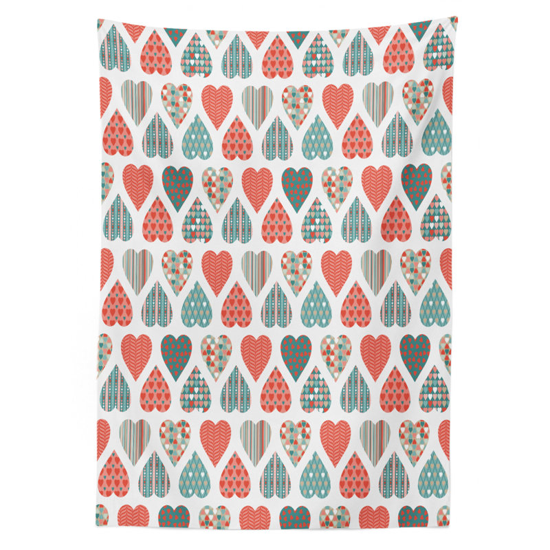 Valentines Tablecloth, 84" L x 60" W