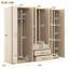 Rangement pour garde-robe en bois à 6 portes avec 6 grands tiroirs-1821928953