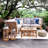 Malena Teak Outdoor Seating Group with Cushions-375992359