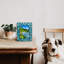  Cadre photo mosaïque rectangulaire 7 po x 5 po, fixation murale et plateau de table - cadres multicolores pour décoration intérieure, salon, chambre à coucher - multicolore vert