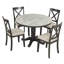 Orisfur. Ensemble de table et chaises de salle à manger 5 pièces pour 4 personnes, table de cuisine en bois massif avec 4 chaises