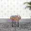 Aala Finished Solid Wood Accent Stool