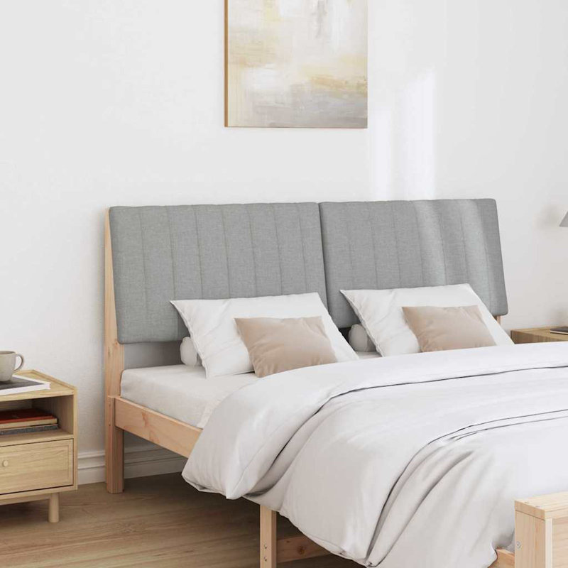Solid Wood Headboard, Brown, Queen, Light Grey