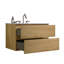 Meuble-lavabo flottant avec lavabo en céramique et trois trous de robinet-1103374735