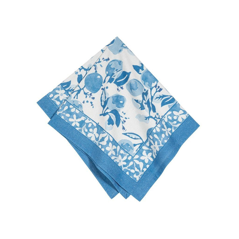 Aazad Citron Napkins - 19" x 19", Blue