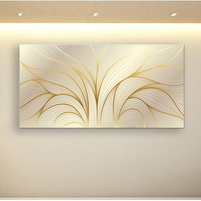 Golden Leaves - Wrapped Canvas Print