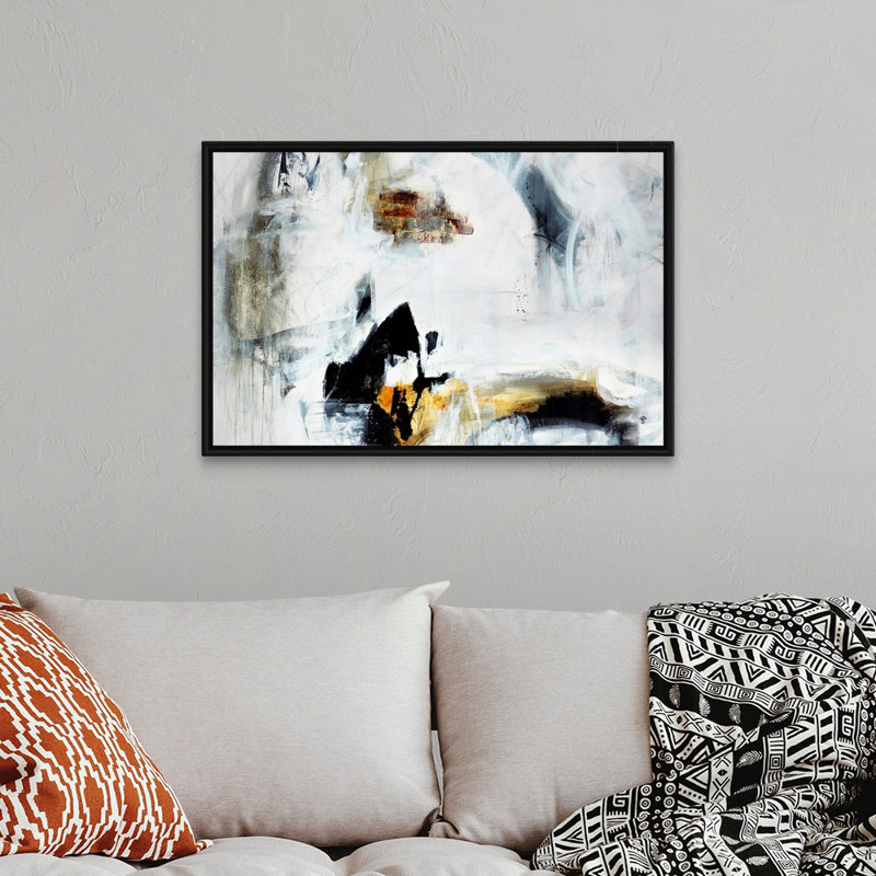 Reproduction d'art sur toile, Cadre flottant noir, H 26 po x l 38 po x P 1,75 po