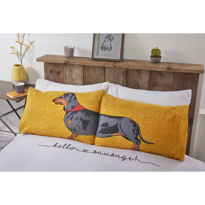 Adilet Graphic Print & Text Duvet Cover Set with Pillowcases, Single Duvet Cover + 1 Standard Pillowcase
