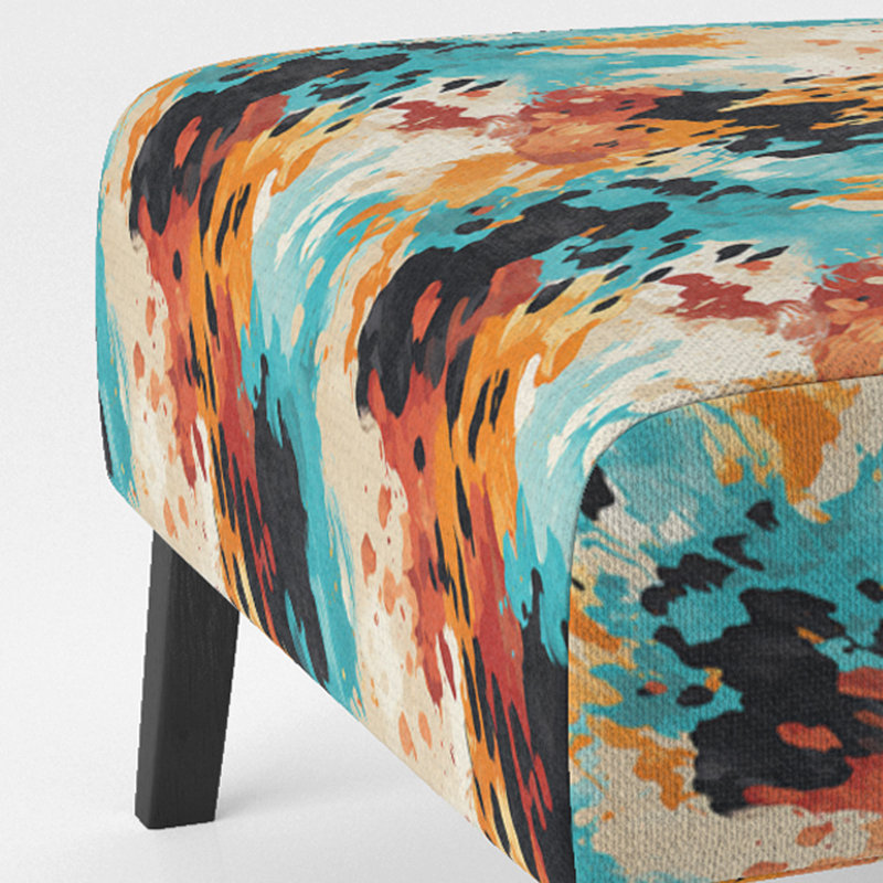 Fauteuil de chambre revêtu de velours Artistic Expression Tell And Black