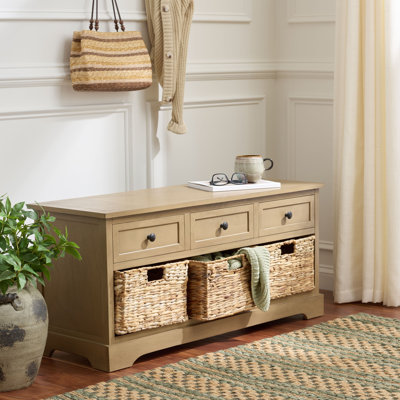 Adayla Solid Wood Drawers Storage Bench by Birch Lane