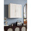 Armoire murale à double porte à tablettes réglables en bois massif blanc pour la cuisine Salle de bain Rangement pour la lessive Charnières à fermeture en douceur Installation l 30 po x P 30 po Assemblage facile