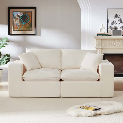 Canapé moderne en nuage de chenille, combinable librement, siège confortable pour les salons, les appartements et les bureaux