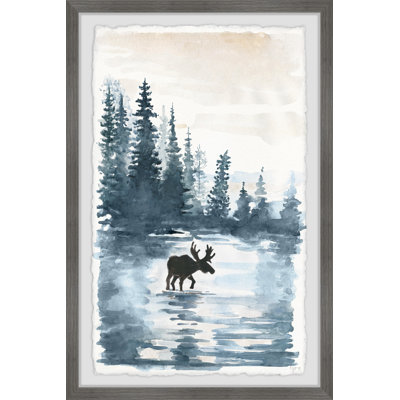 «Crossing the Lake», reproduction encadrée