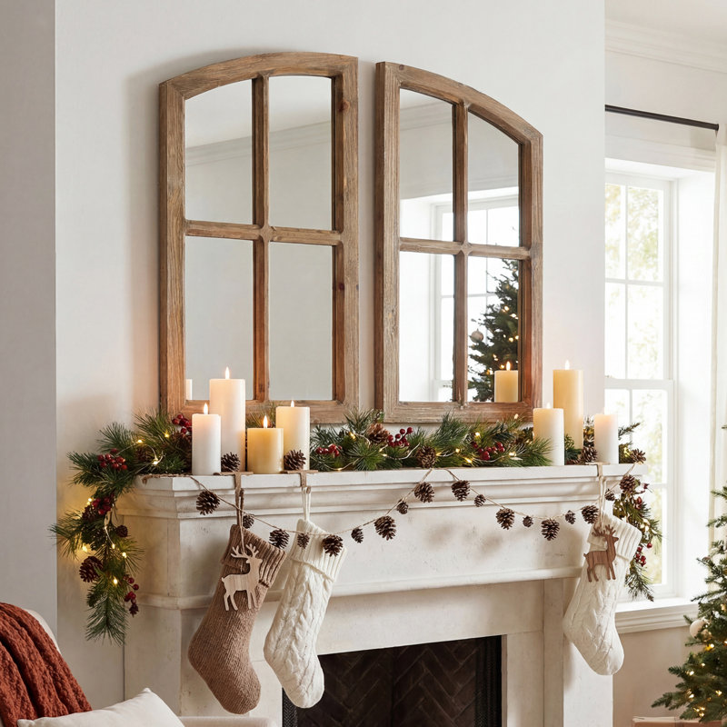 Miroir Farmhouse, 27.25*30*1, Brun