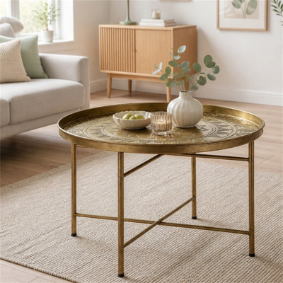 Steel Top Coffee Table