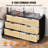 6 Drawer Rattan Dresser, Boho Dresser, Rattan Chest of Drawers with Spacious Storage, Rattan Dresser-106667691